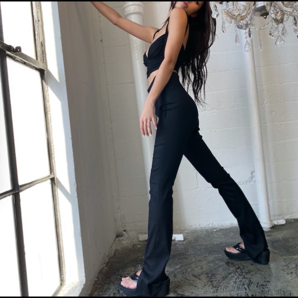 Are You Am I and rare black silk high waisted trousers